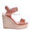 Women latest and beautiful quality design rope wedge heel platform sandals shoes ladies footwear