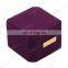 Custom Logo Top Quality Purple Super Fiber Insert Boxes Ring Pendant Gift Packaging Jewelry Box