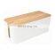 Plastic Cable Management Box with Bamboo Pattern Lid Cable Management Box Set of 3