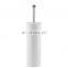2021 Hot selling embossing design round 12L free standing trash can with toilet brush holder washroom two pieces set