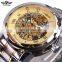 Winner Watch Top Luxury Mens Watch Fashion Skeleton Dial Automatic Mechanical Clock Stainless Steel Brand Watches Men Wrist