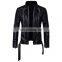 2022 arrival unisex design color block Men Genuine Leather Jacket Custom High Quality Men Leather Jacket