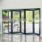 Black frame security prehung patio aluminum accordion folding sliding glass doors for sale