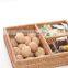 High Quality Wicker Rattan Woven Storage Basket 3 compartments Cosmetic Storage Tray Wholesale Supplier