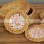 Hot Selling Rattan Coasters with holder Ceramic Pattern Centerpiece High Quality Wholesale in Bulk