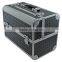 Premium Black Aluminum Fishing Tackle/Bait Case with Fold Out Trays,Aluminum jewelry cosmetic case,hard Beauty makeup artist cas