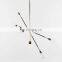 Custom Minimalist Modern Metal Chandelier Kitchen Hanging Light Cosmic Satellite Hall Copper Chandelier HIGHWIRE TANDEM LARGE