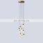 Modern Luxury Cluster Pendant Light Unique Alabaster Chandeliers Duplex Stair Ceiling Rock Crystal  Hanging Lamp