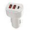 3A 3 Ports Car Charger Type C And USB Charger QC 3.0 With Qualcomm Quick Charge 3.0 Technology