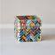 handmade square mosaic glass votive tealight candle holders for wedding decoration