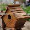 Eco-friendly Cute pink decorative plywood birdhouse pine wood birdcages