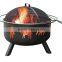 Landmann USA Big Sky Fire Pit,Wildlife,Stars,Moons with Spark screen and Cooking Grate