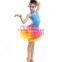 High level kids professional competition latin dance costume for girls Bright drill tassel Latin dance skirt