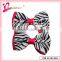 2014 Fashion simple double layer animal pattern grosgrain ribbon hair bow alligator clip (DW--0009)