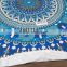 cotton round beach towel hippie mandala tapestry wall hanging ethnic indian table cloth round yoga mat