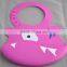 Latest design 2016 soft cute silicone bib,Factory wholesale lovely silicone baby bib,cartoon animal patterns waterproof baby bib