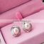 fashion pearl stud earrings in 925 silver for gift