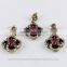 Colorfull !! White CZ & Red Onyx !! 925 Sterling Silver Sets with Brass, Indian Fashion Silver Jewelry, 925 Wholesale Sets