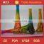 Wedding eiffel tower shaped vase glass bottle with cork                        
                                                Quality Choice