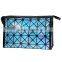 High Quality Gorgeous Geometric Pattern pu Shiny Cosmetic Bag for Ladies