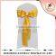 High quality Wedding gold satin cheap chair sashes