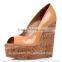 Rubber Insole Material and Genuine Leather Lining Material women wedges shoes