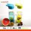 700ml Single wall AS fruit infuser insulated plastic tritan water bottle