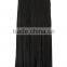 Solid color black chiffon flare long pleated skirt