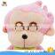 custom cute pink monkey plush toy new style sitting stuffed monkey toy with embroidery logo