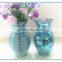 Antique finished Home decor color big glass vase for wedding decoration with two designs