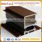 China Foshan aluminum supplier 6063 T5 wood grain heat insulation aluminium extrusion profile for sliding windows