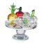 Home decoration k9 colorful glass figurines fruit platter ideas decorating glass ornaments