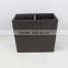 Hotel Leatherette Waste Basket With Plastic Liner