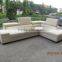 L shape white leather sectional sofa 8043