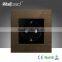 CE Approved High Quality Wallpad Brown Metal Frame EU Electrical Wall Socket