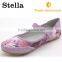 flat round toe buckle strap flower print thread girl ballet kid loafer shoes