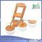 White Ceramic Condiment Jars with Bamboo Lid & 3 tier Bamboo Stand