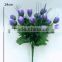 H44m Purple Fabric Garden Flowers Artificial Spring Crocus