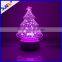 3D Illusion Night Light Chirstmas Tree Home Decoration Desk Lamp