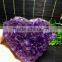 nature heart shape pyramid amethyst cluster with tree base