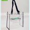 clear shopping handle waterproof PVC bag wholesale price with botton made in Wenzhou China