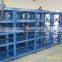 light duty blue and orange pallet shelving