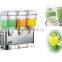 Electric cold beverage dispenser with double tanks for drink shop use