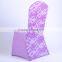 Polyester spandex satin rosette ribbon wedding chair cover