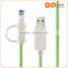 New premium EL wired visible flowing LED USB cable micro usb cable for chargers