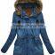Custom Women's winter Cashmere Coat Hooded Wadded Jacket Plus Size