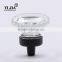 Clear Zinc Alloy Furniture Cabinet Wardrobe Octagonal Crystal Knob