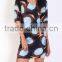 Pretty Steps 2016 Fashion Women Autumn Slim Dress Half Sleeve Printed Women Dresses