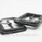 Inner Size 4.1 CM*2.6 CM cm Black Real Leather Buckles Buttons with Metal Pin