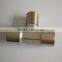 BSP,NPT,thread male ,3 way ,forged T-type brass connector,manifold connector 1/8